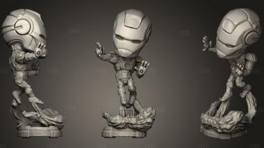 Chibi Iron Man stl model for CNC